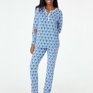 Roller Rabbit Blue Monkey Pajamas